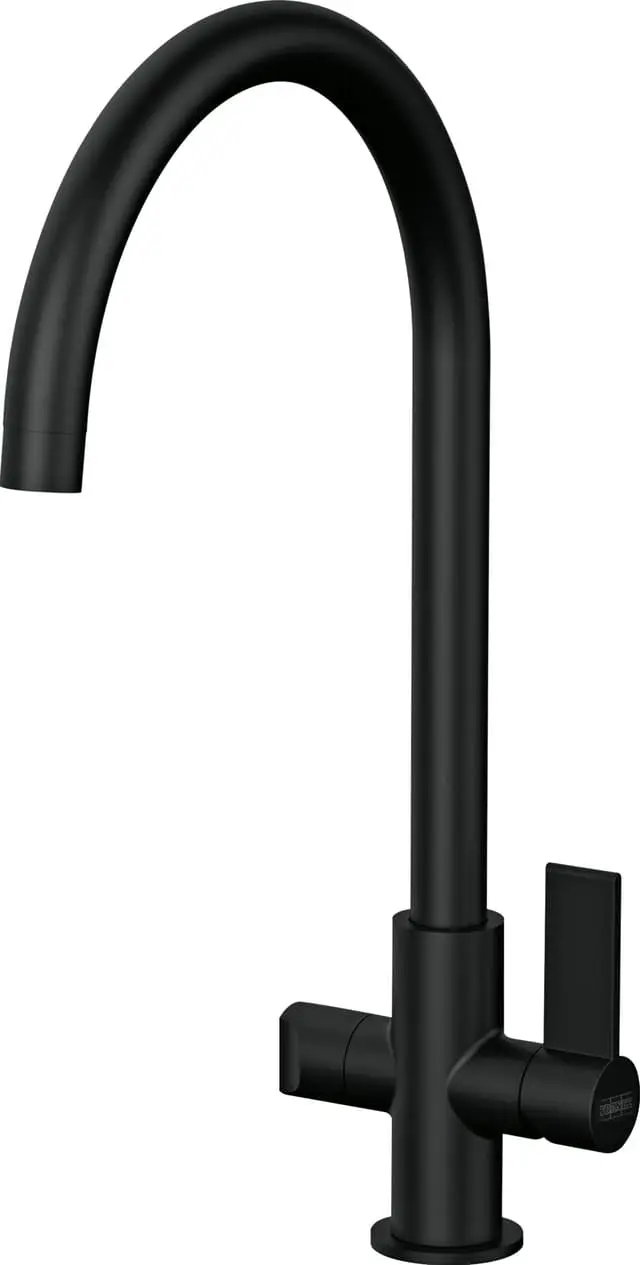 Franke Neptune J-model blandebatteri med ventil (black)