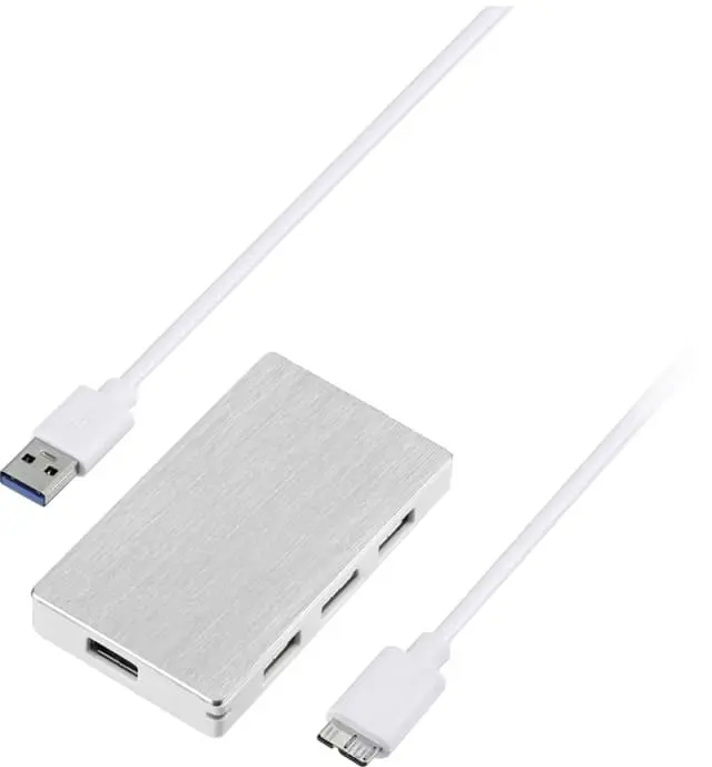 Sandstrøm 4 USB hub med 4 porter