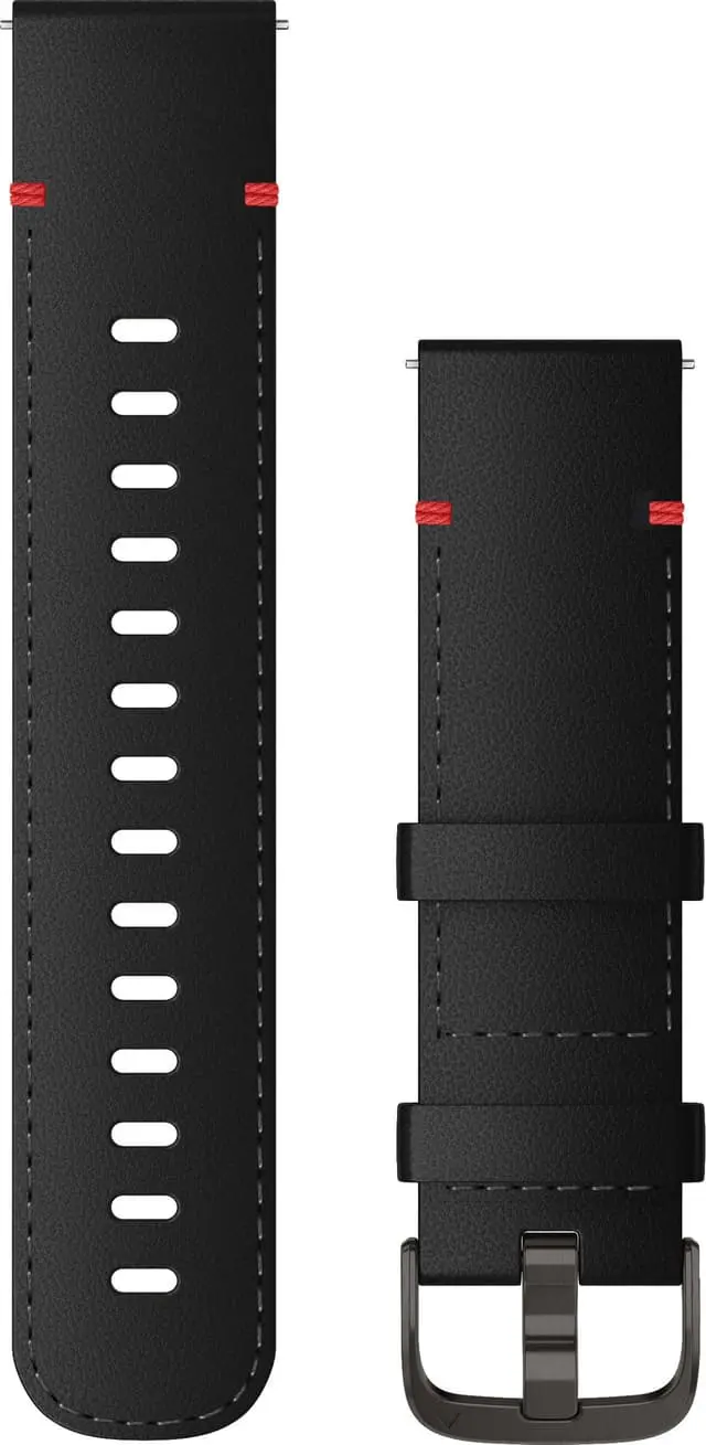 Garmin Quick Release skinnreim 22mm (sort)