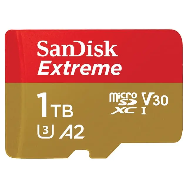 SanDisk Extreme1TB microSDXCUHS-I-kort