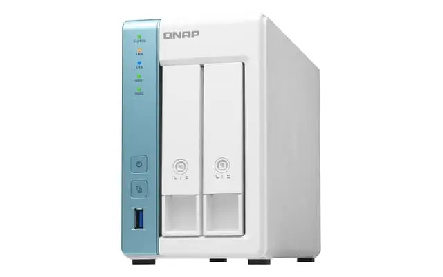 QNAP TS-231P3 NAS Tower Ethernet/bredbåndsforbindelse Turkis, Hvit Alpine AL-214