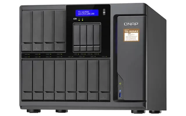 QNAP TS-1635AX NAS Desktop Ethernet/bredbåndsforbindelse Sort