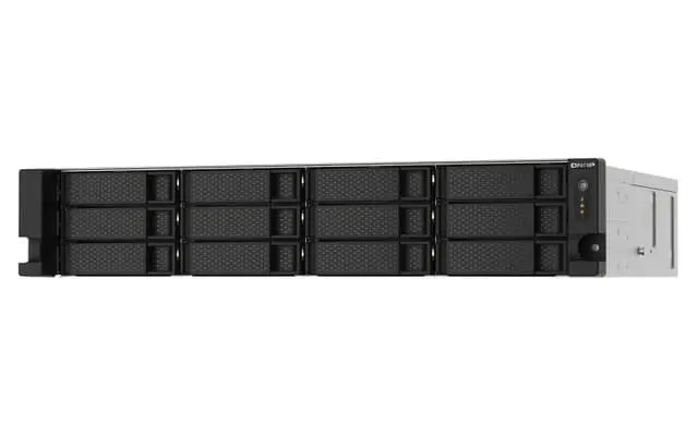 QNAP TS-1273AU-RP-8G datalagringsserver NAS Rack (2U) Ethernet/bredbåndsforbindelse Aluminium, Sort V1500B