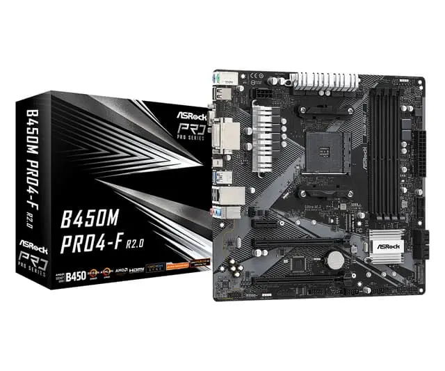Asrock B450M Pro4-F R2.0 AMD B450 AM4 Micro ATX