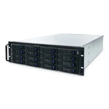 Fantec SRC-3168X07 Lagringsserver Rack (3U) Sort, Sølv