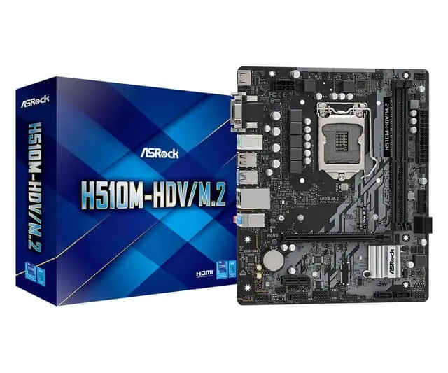 Asrock H510M-HDV/M.2 Intel H510 LGA 1200 Micro ATX