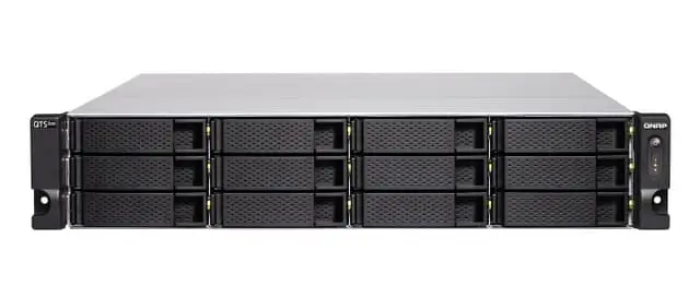 QNAP TS-h1277XU-RP NAS Rack (2U) Ethernet/bredbåndsforbindelse Sort, Grå 3700X