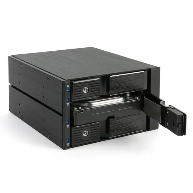 Fantec BP-SA2131 2x 5,25" Bærepanel Sort