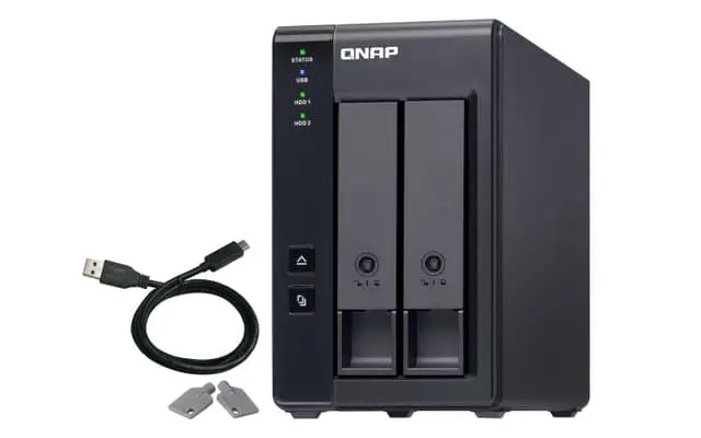 QNAP TR-002 harddiskkabinett HDD/SSD-kabinett Sort 2.5/3.5"
