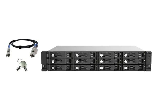 QNAP TL-R1220Sep-RP HDD/SSD-kabinett Sort, Grå 2.5/3.5"