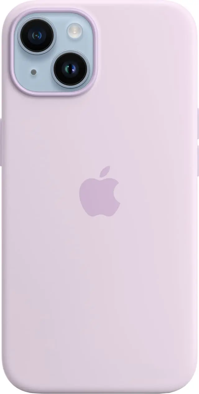 iPhone 14 silikondeksel med MagSafe (syrin)