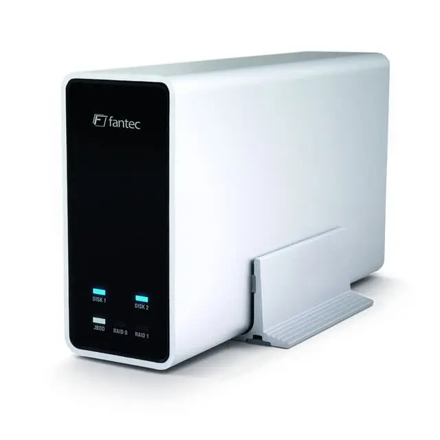 Fantec mobiRAID X2 HDD/SSD-kabinett Hvit 2.5"