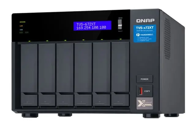 QNAP TVS-672XT NAS Tower Ethernet/bredbåndsforbindelse Sort