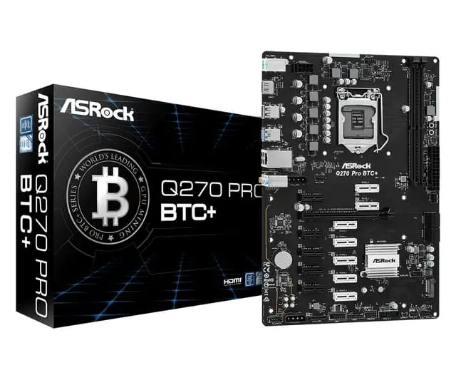 Asrock Q270 Pro BTC+ Intel® Q270 LGA 1151 (kontakt H4) ATX