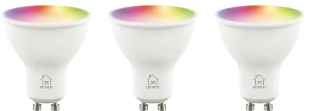 Deltaco LED-lyspærer SH-LGU10RGB-3P