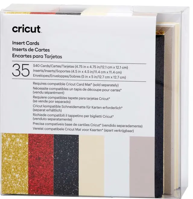 Cricut innleggskort 35-pakk (Glitz and Glam)
