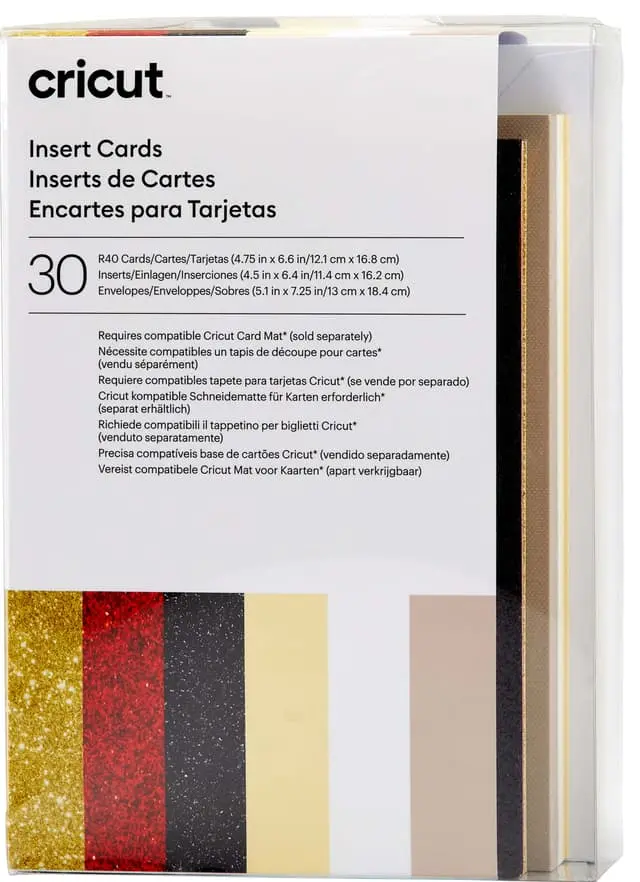 Cricut innleggskort 30-pakk (Glitz and Glam)