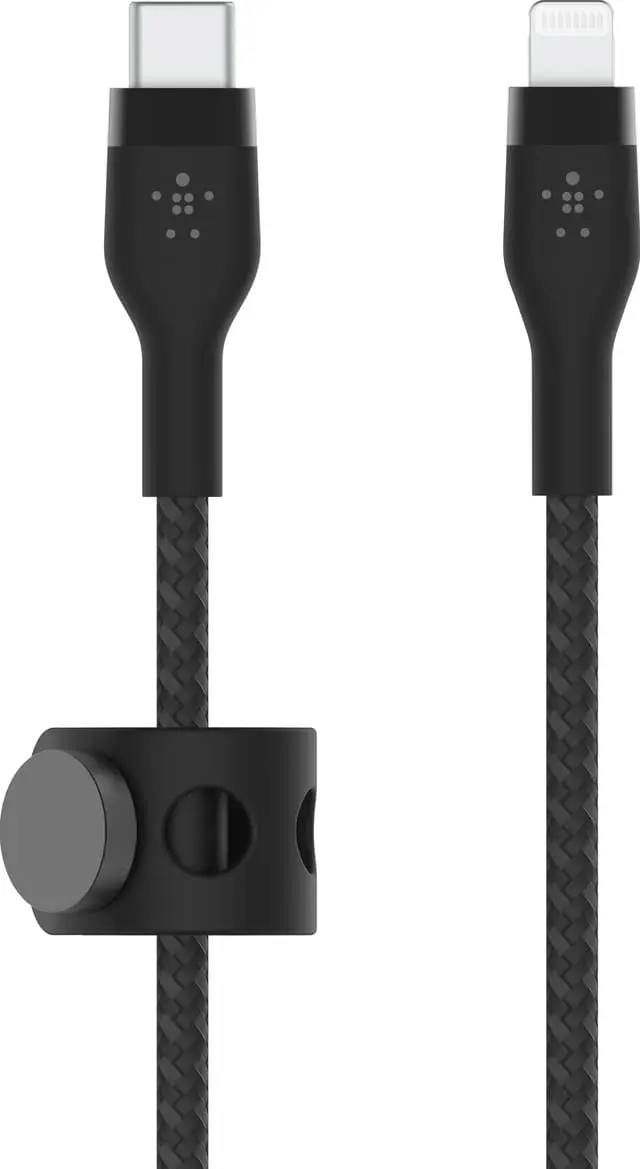 Belkin BoostCharge Pro Flex USB-C til Lightning-kabel (sort)