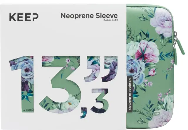 KEEP 13,3" PC neopren etui (Jade Summer Flower)