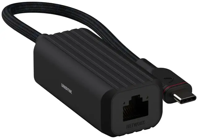 Unisynk USB-C til Ethernet adapter 10379 (sort)