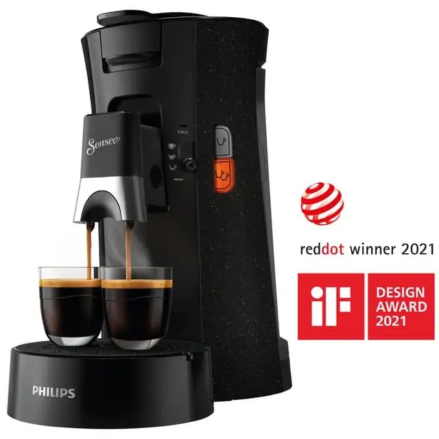 Senseo Select kaffemaskin CSA240/21 (sort/hvitflekket)