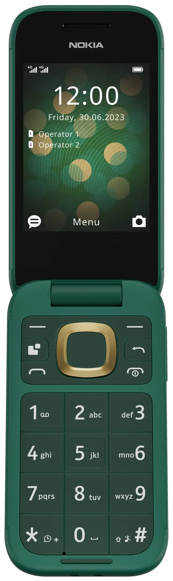 Nokia 2660 Flip mobiltelefon (grønn)
