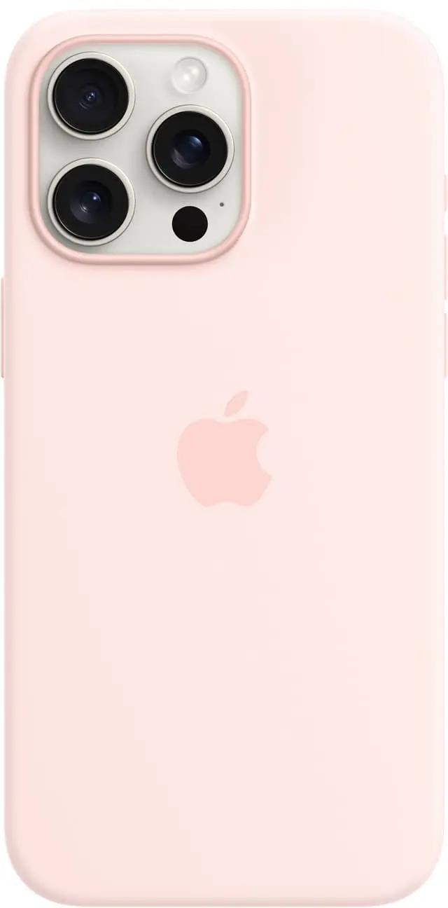 iPhone 15 Pro Max Silicone deksel med MagSafe (lyserosa)