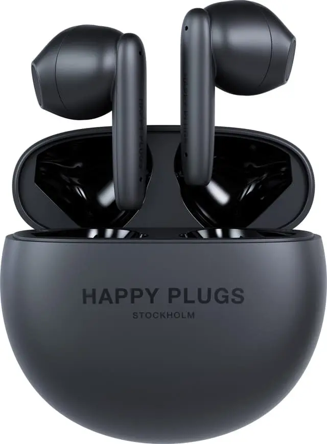 Happy Plugs Joy Lite true helt trådløse in-ear hodetelefoner (sort)