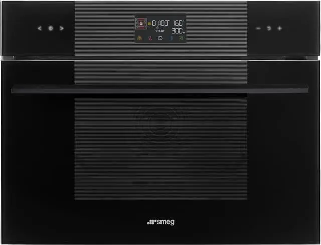 Smeg Linea Kompaktovn med mikro SO4102M1B3 (sort)