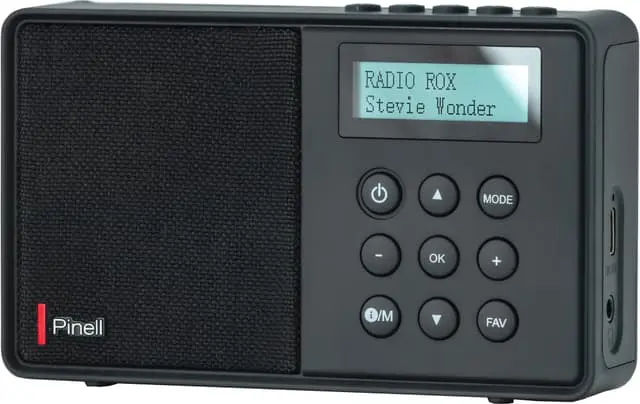 Pinell Micro portable lommeradio (sort)