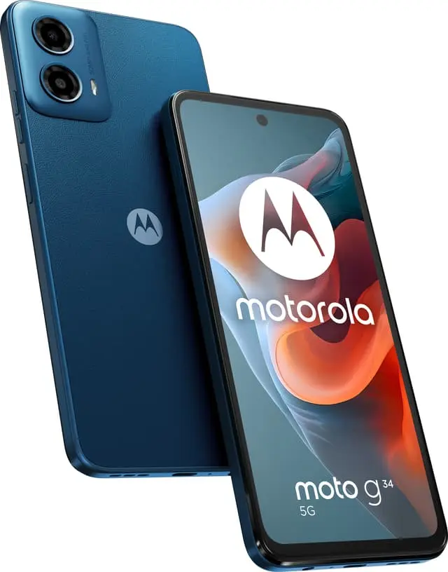 Motorola G34 5G smarttelefon 4/128GB (blå)