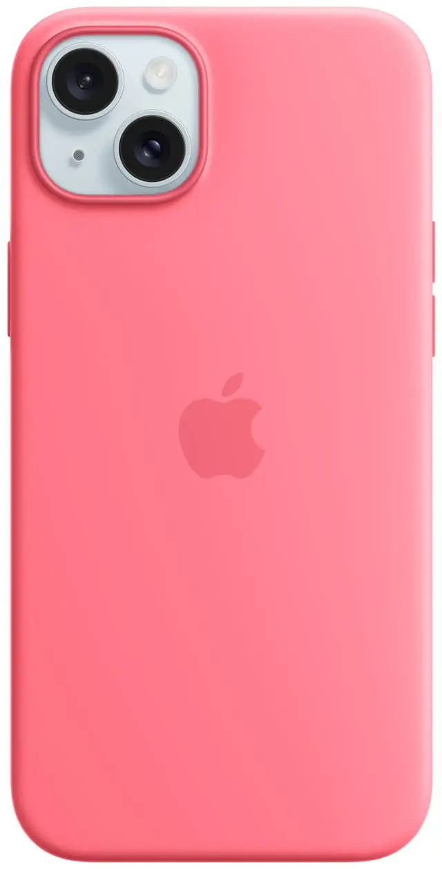 iPhone 15 Plus silikondeksel med MagSafe (rosa)