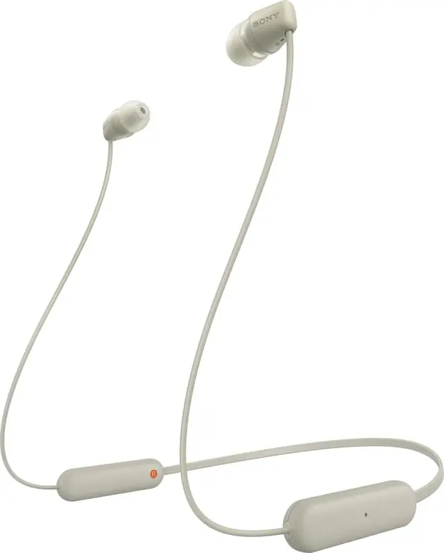 Sony C100 trådløse in-ear hodetelefoner (krem)
