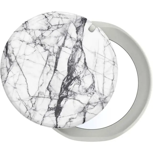 POPSOCKETS Mirror Dove White Marble Gloss Avtagbart Grip med stativfunksjon LUXE PopMirror