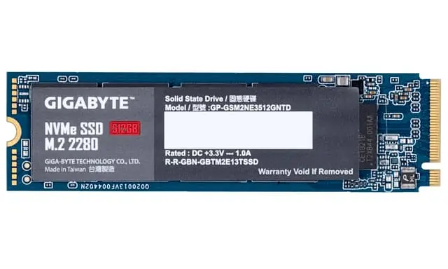 Gigabyte GP-GSM2NE3512GNTD internal solid state drive M.2 512 GB PCI Express 3.0 NVMe