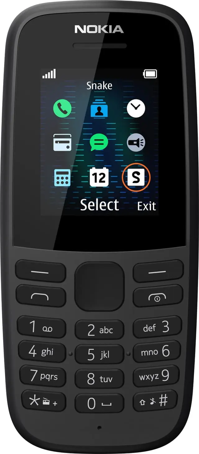 Nokia 105 mobiltelefon - (sort) - 2G