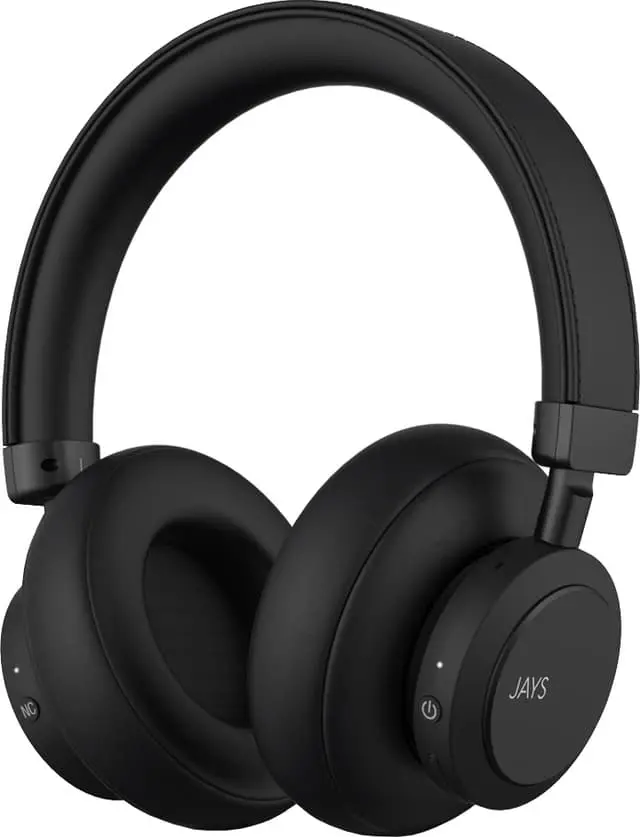 Jays q-Seven Wireless trådløse around-ear hodetelefoner (sort)