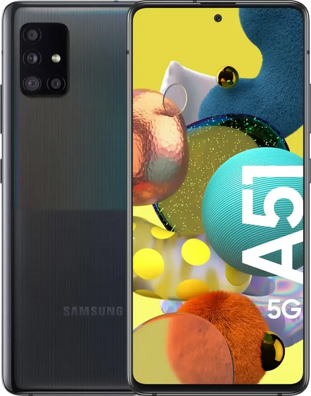 Samsung Galaxy A51 5G smarttelefon (sort)