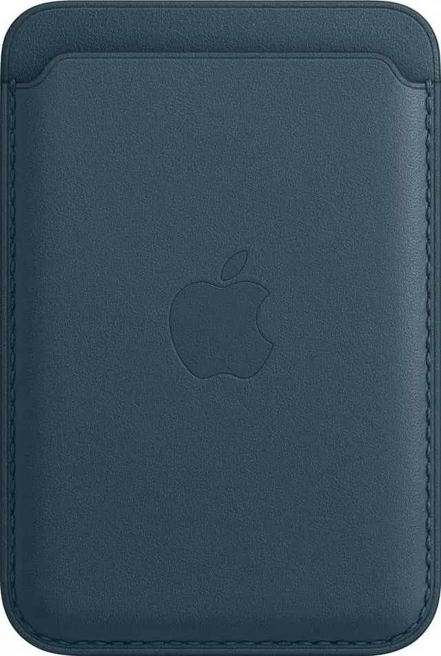 iPhone leather wallet with MagSafe (baltisk blå)