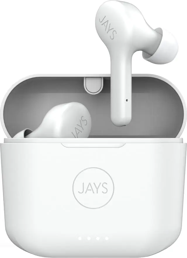 Jays f-Five helt trådløse in-ear hodetelefoner (hvit)