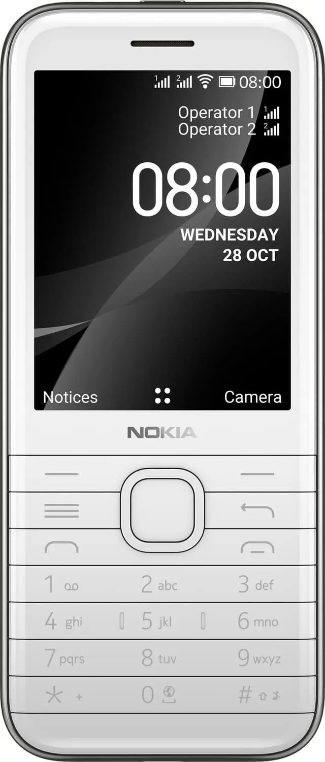 Nokia 8000 4G mobiltelefon (opal white)