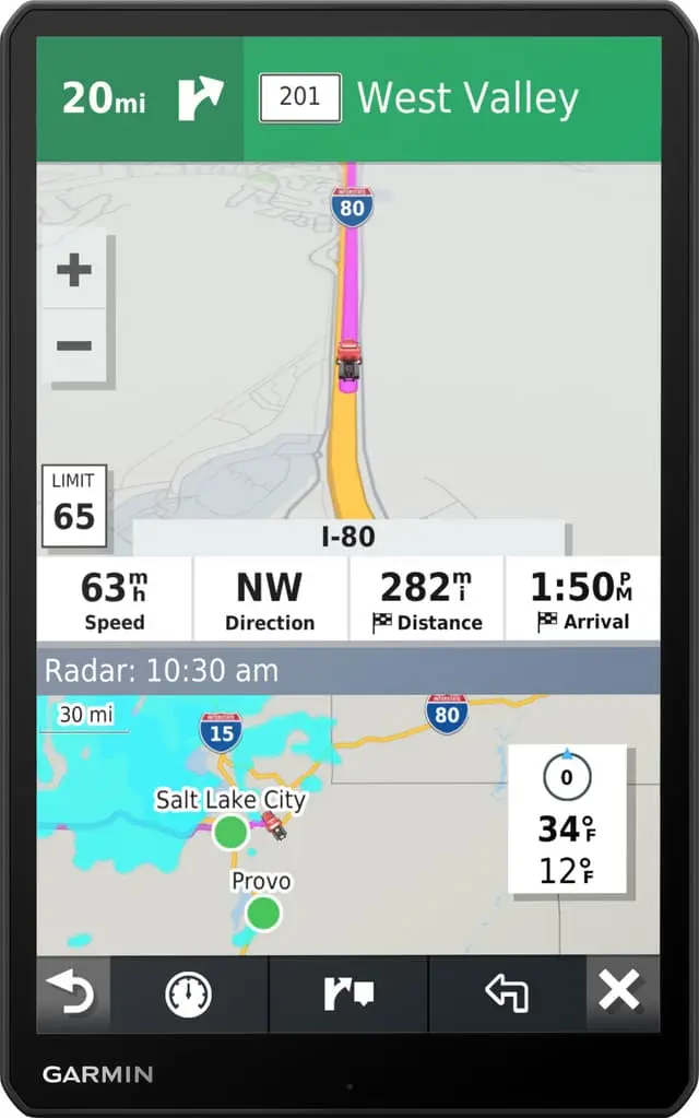 Garmin Dezl LGV1000 GPS til lastebil (sort)