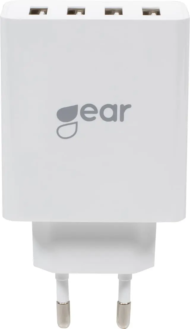 Gear 220V vegglader med 4 uttak 665096