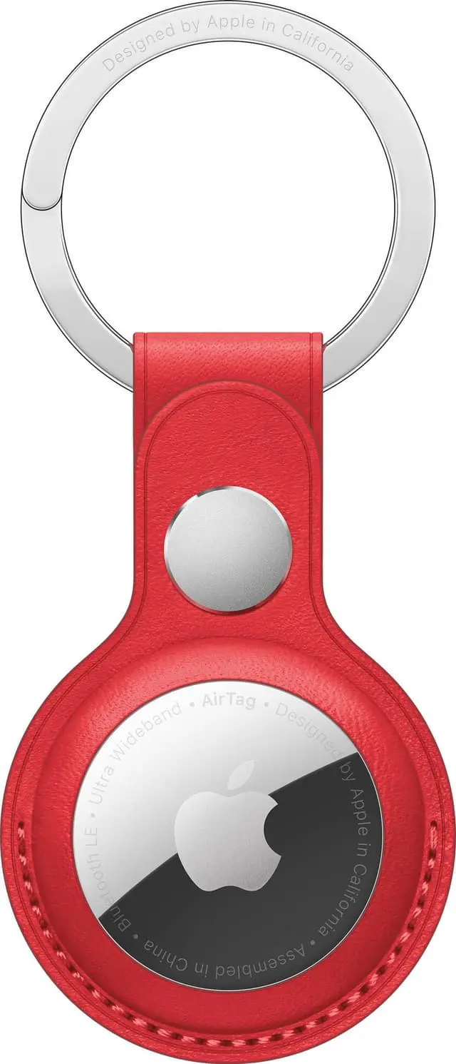 AirTag nøkkelring i lær (PRODUCT)RED