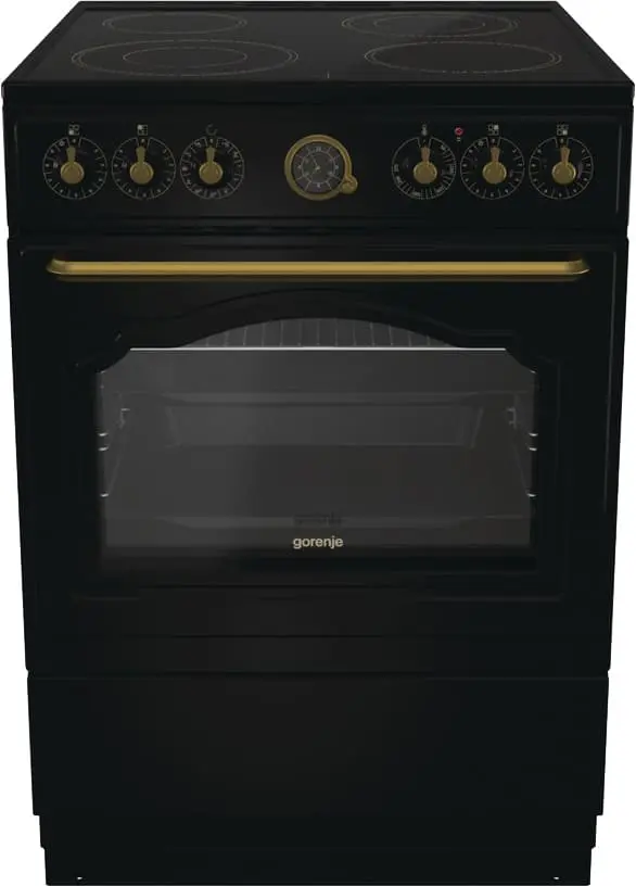 Gorenje Jet Black keramisk komfyr ECS6251CLB
