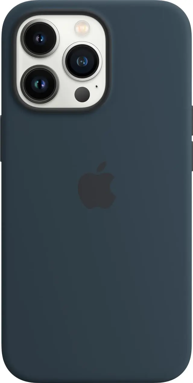 iPhone 13 Pro silikondeksel med MagSafe (havdypblå)