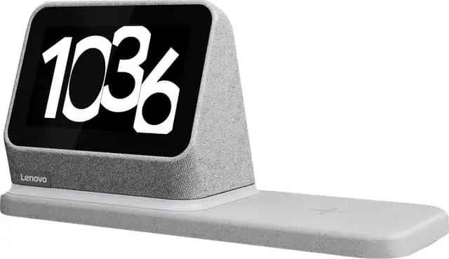 Lenovo Smart Clock 2 med Qi trådløs ladeplate (grå)