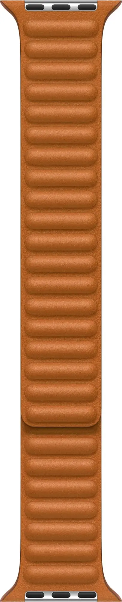 Apple 45 mm Leather Link reim S/M (gyllenbrun)