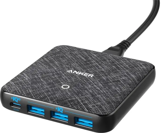 PowerPort Atom III Slim 45W 4-Port USB-lader (hvit)