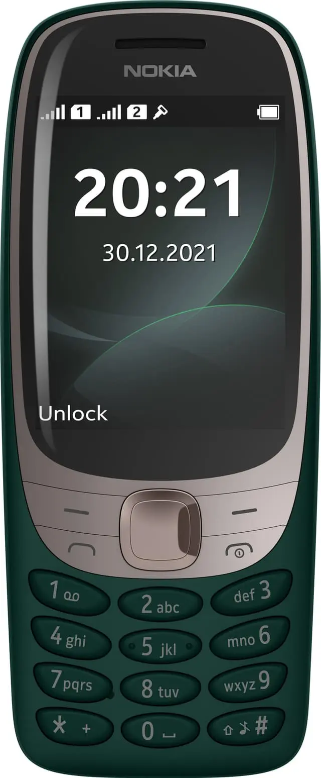 Nokia 6310 mobiltelefon (mørkegrønn) - 2G